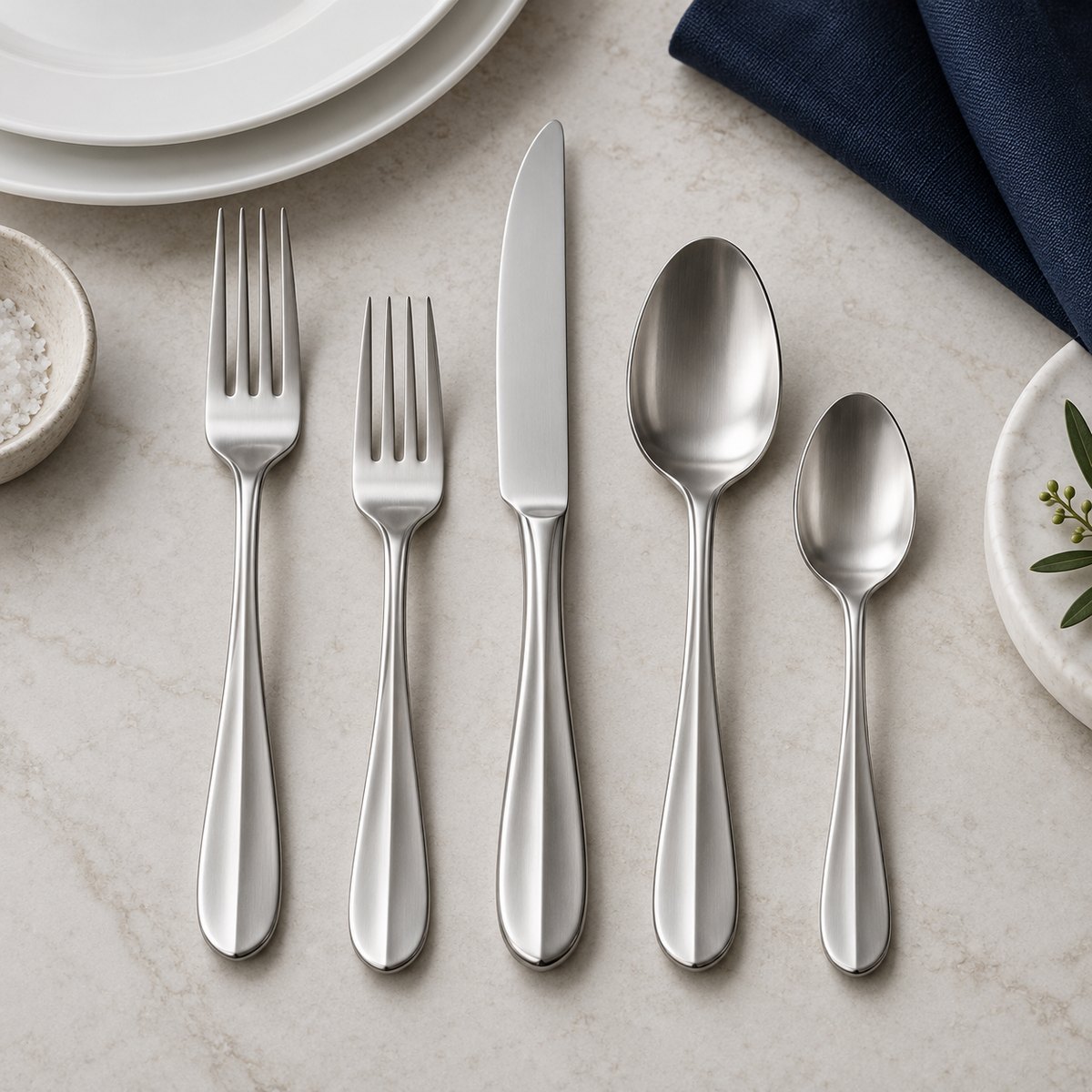 Sculpted Balance 5-Piece Stainless Steel Flatware Set, TX-N059, original OEM ODM concept