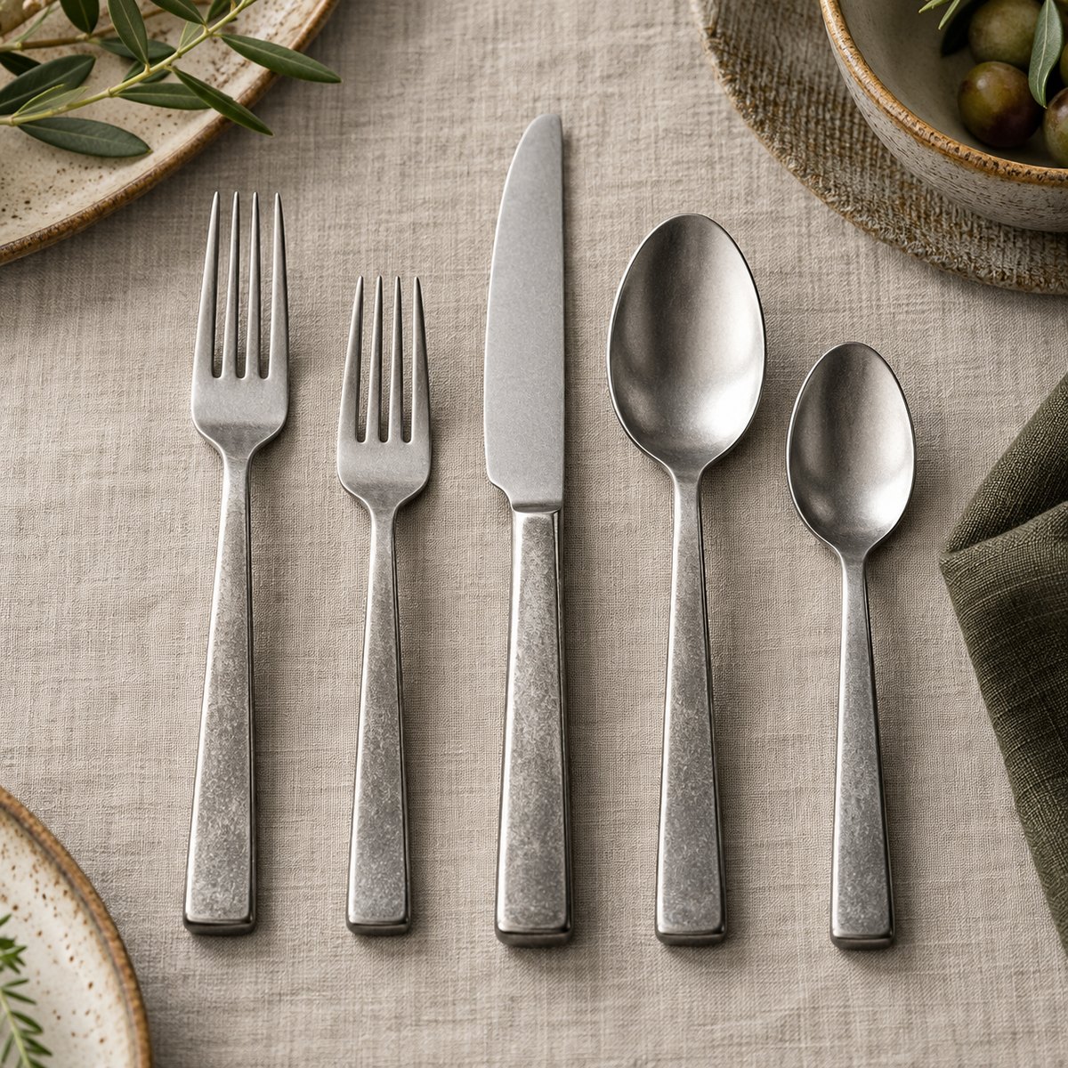 Vintage Stonewashed Restaurant Flatware Set, TX-N070, original OEM ODM concept