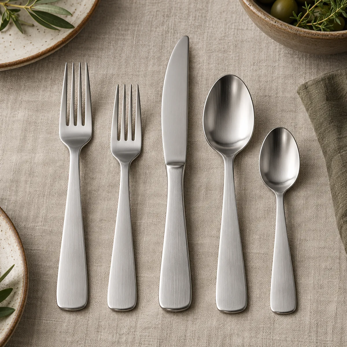 Satin stainless steel flatware supplier reference TX-N073
