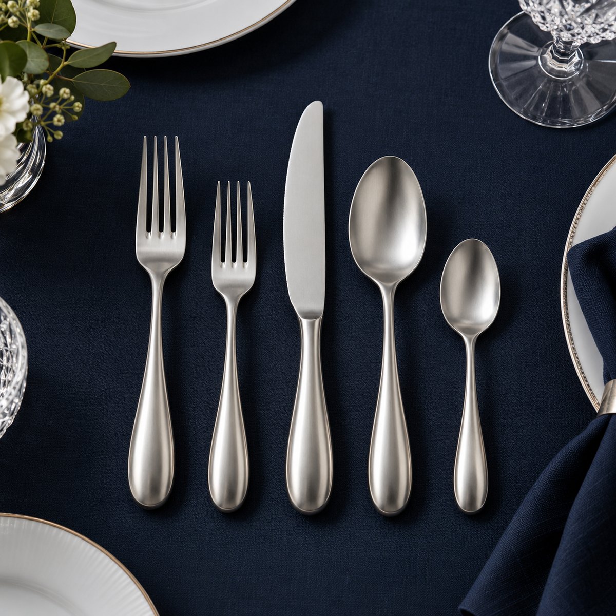 Hollow Form 5-Piece Stainless Steel Flatware Set, TX-N097, original OEM ODM concept