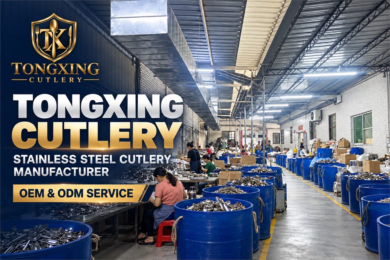 Tongxing Cutlery stainless steel flatware production workshop