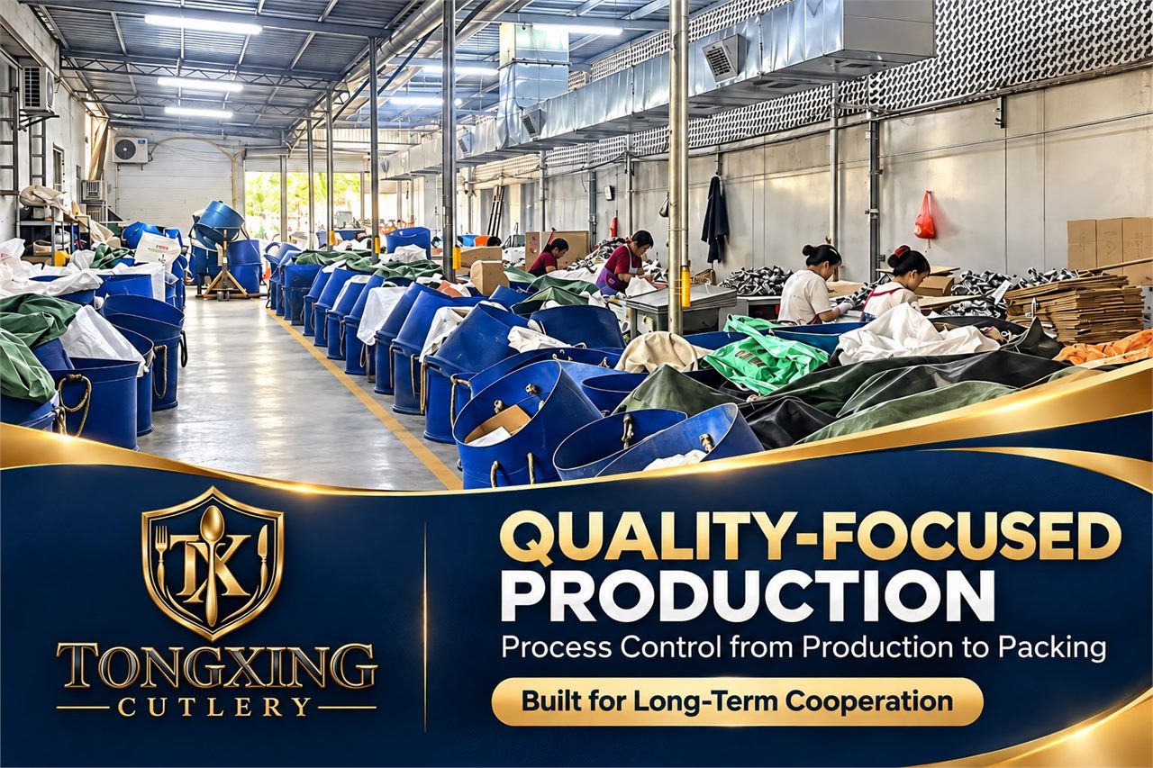 Flatware inspection and packing area